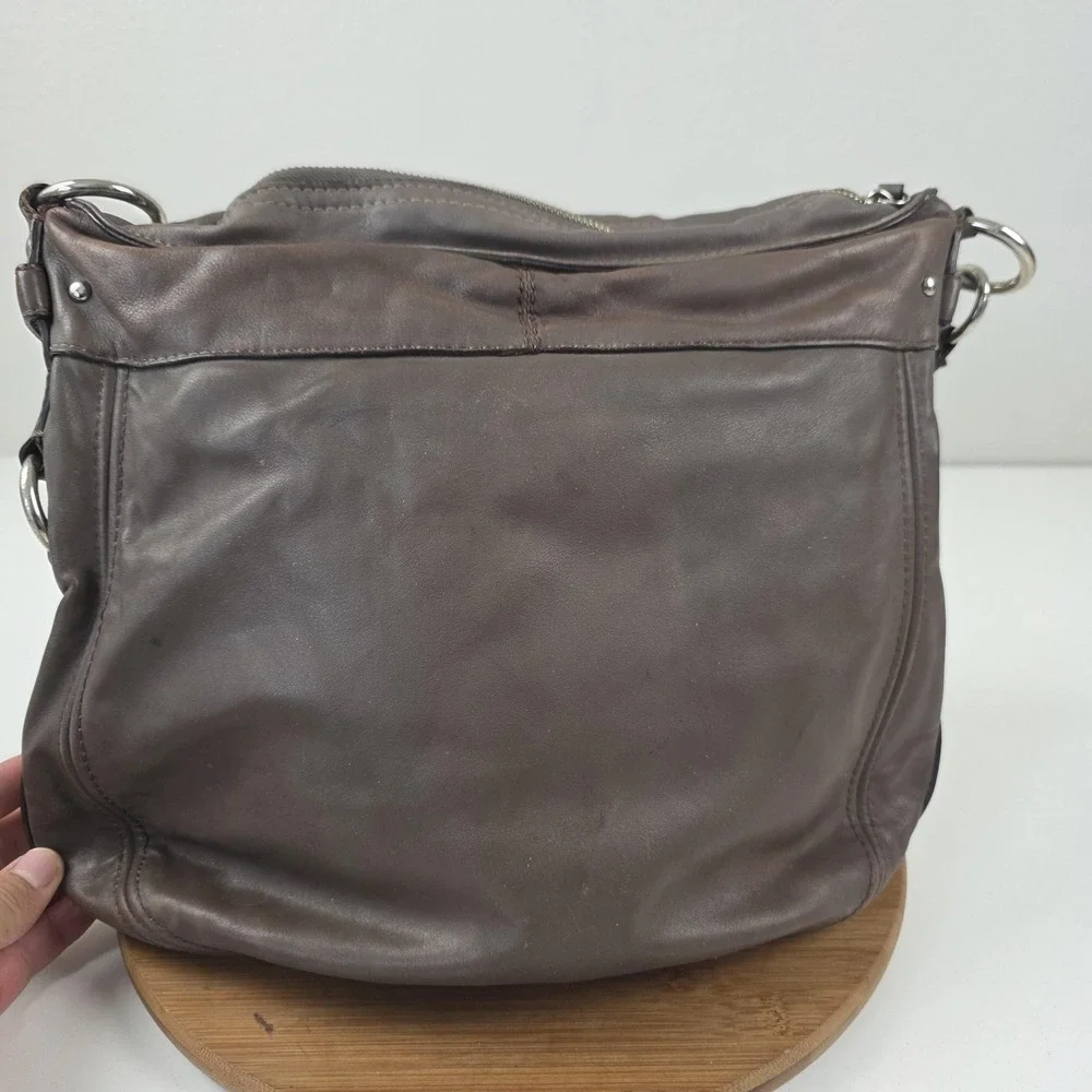 Coach Leather Shoulder Bag Womens Brown Hobo Zip Top Silver Hardware Style 14706 - Picture 3 of 16